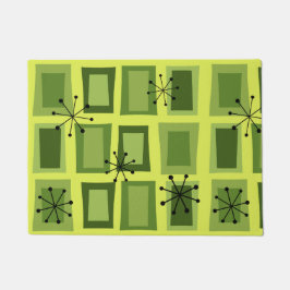 Mid Century Modern Art'Wonky Doors' Chartreuse Fußmatte