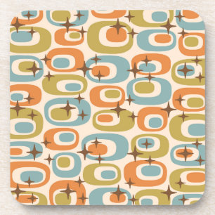 Mid-Century-Modern-Atom-Muster Getränkeuntersetzer