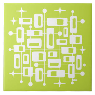 Mid Century Modern Atomar Abstrakt Fliese