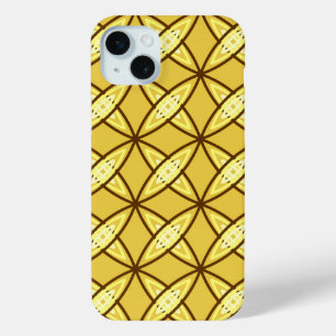 Mid Century Modern Atomarer Druck - Senfgold iPhone 15 Mini Hülle