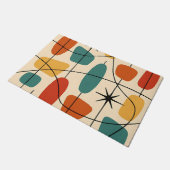 Mid Century Modern Atomic Abstrakt Fußmatte (Schrägansicht)