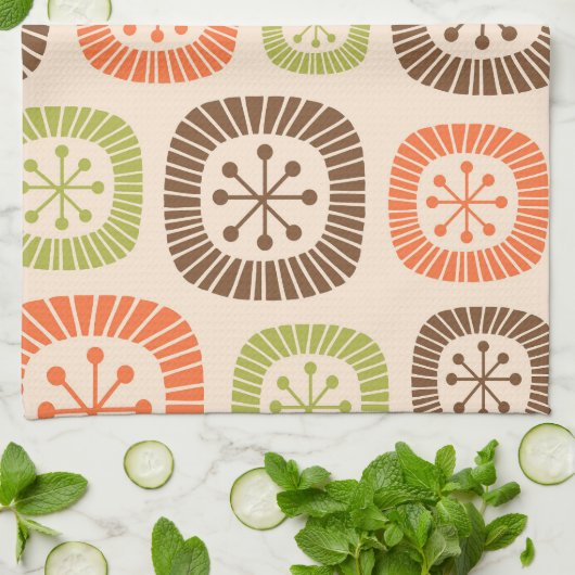 Mid Century Modern Atomic Age Geschirrtuch (Gefaltet)