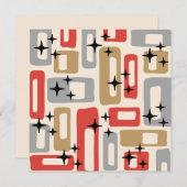Mid Century Modern Atomic Christmas Einladung (Vorne/Hinten)