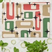 Mid Century Modern Atomic Christmas Geschirrtuch (Gefaltet)