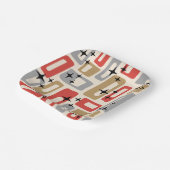 Mid Century Modern Atomic Christmas Pappteller (Gewinkelt)