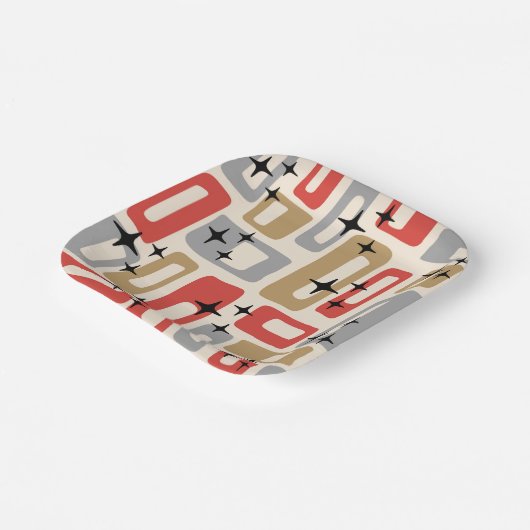 Mid Century Modern Atomic Christmas Pappteller (Gewinkelt)