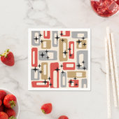 Mid Century Modern Atomic Christmas Serviette (Beispiel)