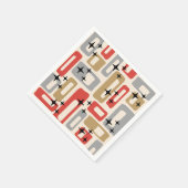 Mid Century Modern Atomic Christmas Serviette (Ecke)