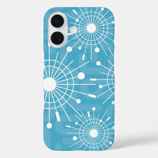 Mid-Century Modern Atomic Christmas Snowflakes Case-Mate iPhone Hülle (Rückseite)