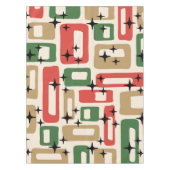 Mid Century Modern Atomic Christmas Tischdecke (Vorderseite)