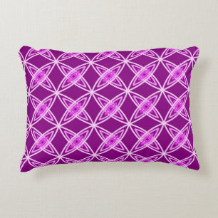 Mid Century Modern Atomic Druck - Amethyst Purpur Zierkissen