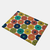 Mid Century Modern Atomic Future Retro Muster Fußmatte (Schrägansicht)