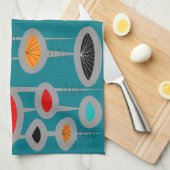 Mid-Century Modern Atomic Geschirrtuch (Viertel Falte)