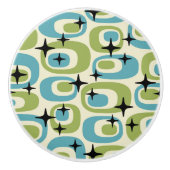 Mid Century Modern Atomic Pattern Keramikknauf (Vorderseite)