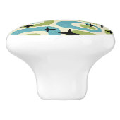 Mid Century Modern Atomic Pattern Keramikknauf (Seitenansicht)