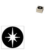 Mid Century Modern Atomic Retro Starburst Stern Gummistempel (Stempel)