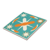 Mid Century Modern Atomic Starburst Fliese (Seite)