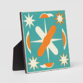 Mid Century Modern Atomic Starburst Fotoplatte (Vorderseite)