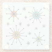 Mid Century Modern Atomic Starburst Pattern Glasuntersetzer (Rückseite)