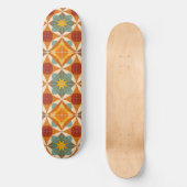 Mid Century Modern Atomic Starburst Pattern Skateboard (Vorderseite)