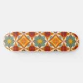 Mid Century Modern Atomic Starburst Pattern Skateboard (Horizontal)