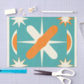 Mid Century Modern Atomic Starburst Seidenpapier (Handwerk)