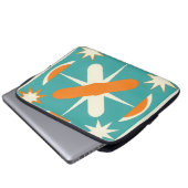Mid Century Modern Atomic Sternenexplosion Laptopschutzhülle (Vorne Knopf)