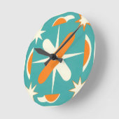 Mid Century Modern Atomic Sternenexplosion Runde Wanduhr (Winkel)