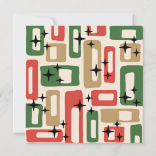 Mid Century Modern Atomic Weihnachten Einladung
