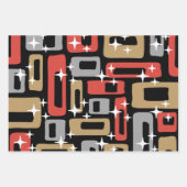 Mid Century Modern Atomic Weihnachten Geschenkpapier Set (Vorderseite 2)