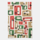 Mid Century Modern Atomic Weihnachten Geschirrtuch (Vertikal)