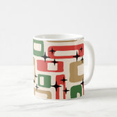 Mid Century Modern Atomic Weihnachten Kaffeetasse (VorderseiteRechts)