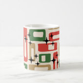 Mid Century Modern Atomic Weihnachten Kaffeetasse (Mittel)
