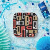 Mid Century Modern Atomic Weihnachten Pappteller (Party)