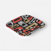 Mid Century Modern Atomic Weihnachten Pappteller (Gewinkelt)
