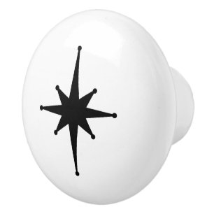 Mid-Century-Modern-Atomzeitalter-Minimalist-Starbu Keramikknauf