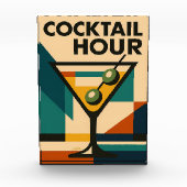 Mid Century Modern Bauhaus Cocktail Hour Martini Fotoblock (Vorderseite)