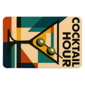 Mid Century Modern Bauhaus Cocktail Hour Martini Magnet (Horizontal)