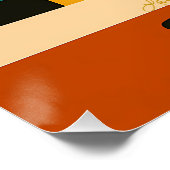 Mid Century Modern Bauhaus Cocktail Hour Martini Poster (Ecke)