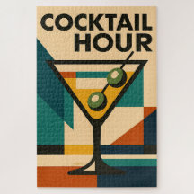 Mid Century Modern Bauhaus Cocktail Hour Martini