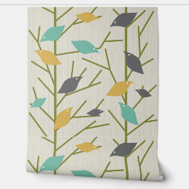 Mid century modern Birdsong Tapete
