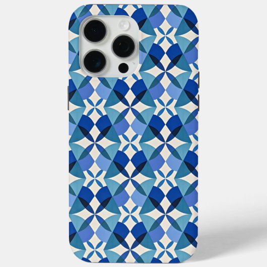 Mid-Century Modern Blue Case-Mate iPhone Hülle (Rückseite)