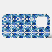 Mid-Century Modern Blue Case-Mate iPhone Hülle (Rückseite (Horizontal))