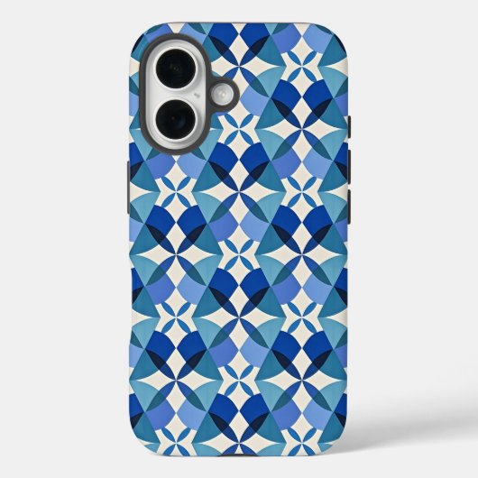 Mid-Century Modern Blue  Case-Mate iPhone Hülle (Rückseite)