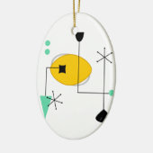 MID CENTURY MODERN BLUE YELLOW KERAMIKORNAMENT (Links)