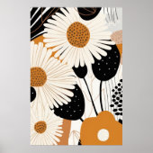Mid Century Modern Blumen Poster (Vorne)