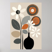Mid Century Modern Blumen Poster (Vorne)