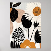Mid Century Modern Blumen Poster (Vorne)