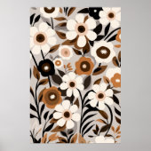 Mid Century Modern Blumen Poster (Vorne)