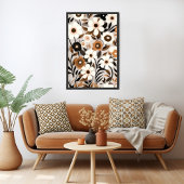 Mid Century Modern Blumen Poster